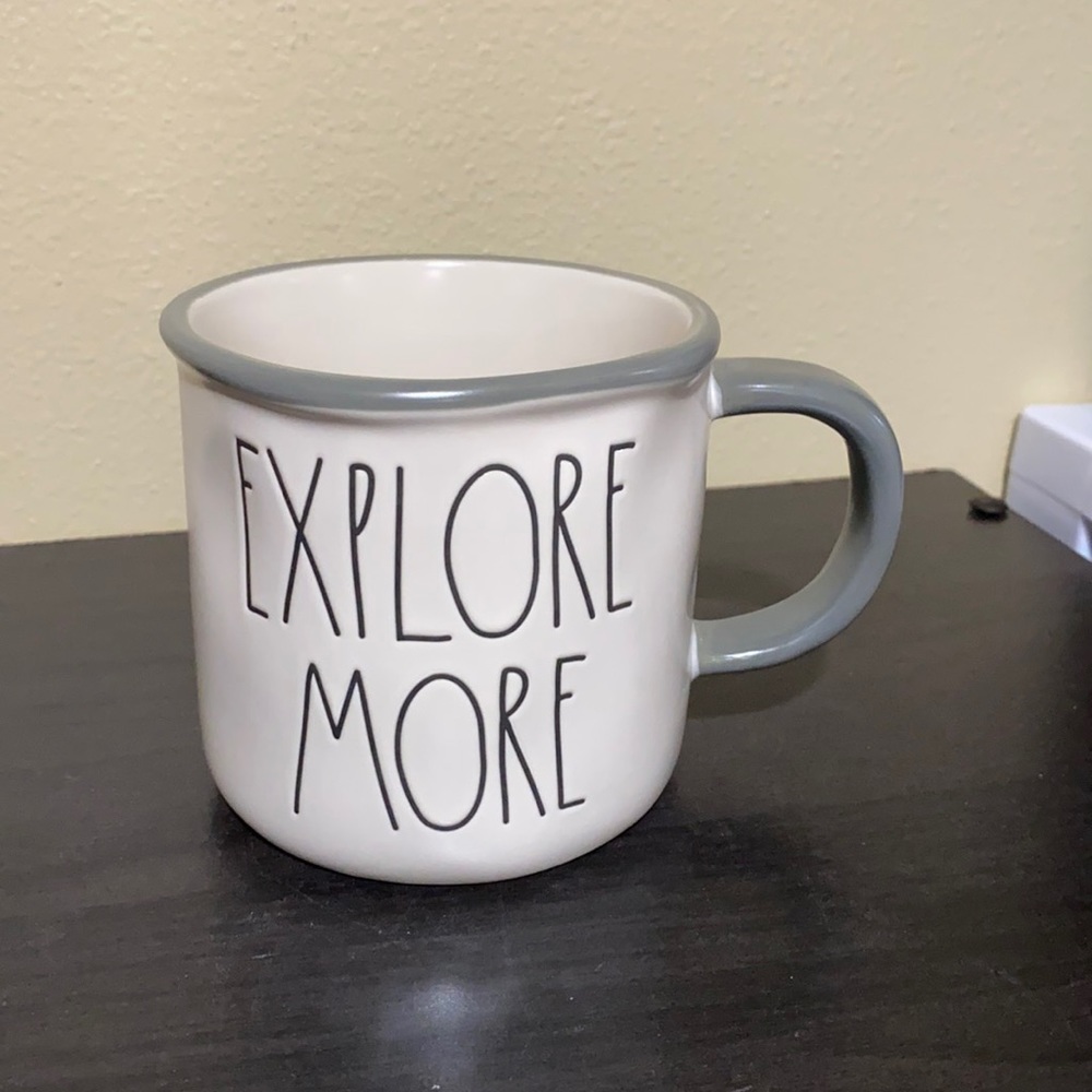 New Rae Dunn Explore More ceramic mug